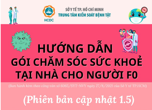 Hướng dẫn gói chăm sóc sức khỏe tại nhà cho người F0 (phiên bản 1.5)