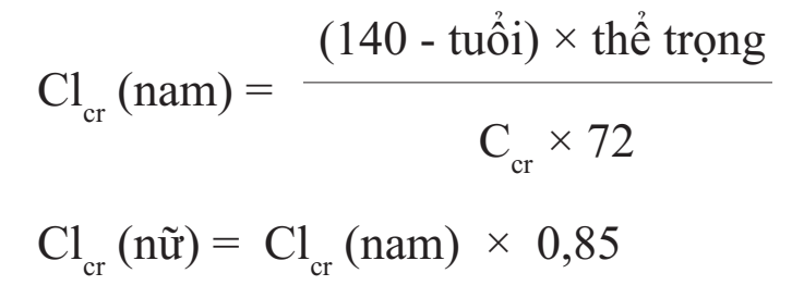 Phương trình của Cockcroft & Gault